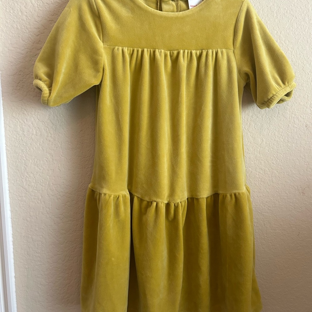 Hanna Andersson Mustard Velvet Dress